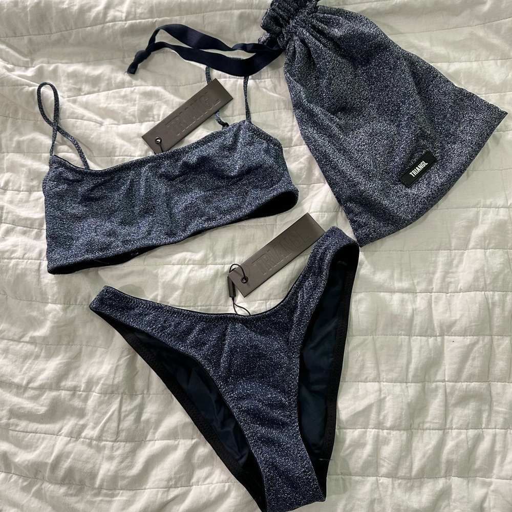 Triangl Dark Blue sparkle Set